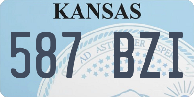 KS license plate 587BZI