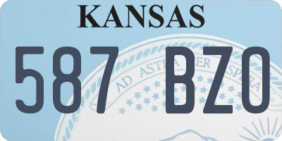 KS license plate 587BZO