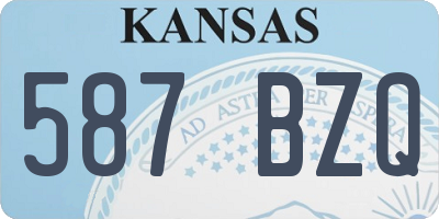 KS license plate 587BZQ