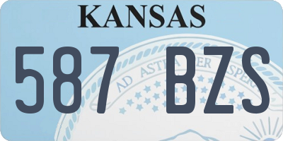 KS license plate 587BZS