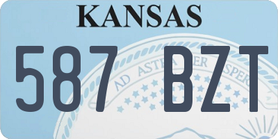 KS license plate 587BZT