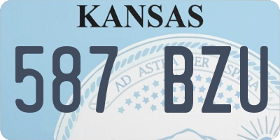 KS license plate 587BZU