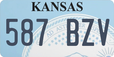 KS license plate 587BZV