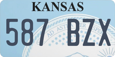 KS license plate 587BZX