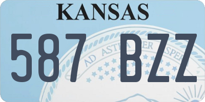 KS license plate 587BZZ