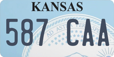 KS license plate 587CAA