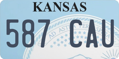 KS license plate 587CAU