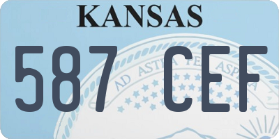 KS license plate 587CEF