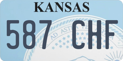 KS license plate 587CHF