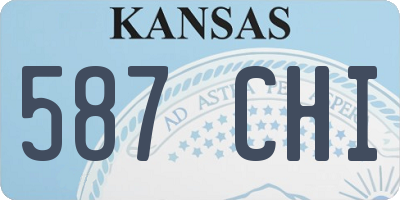 KS license plate 587CHI