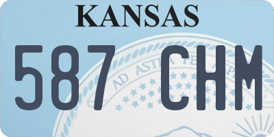 KS license plate 587CHM
