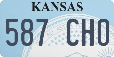 KS license plate 587CHO