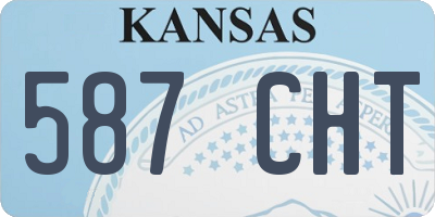 KS license plate 587CHT