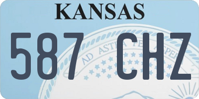 KS license plate 587CHZ