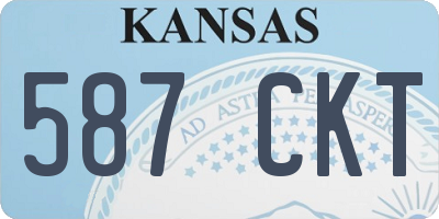 KS license plate 587CKT