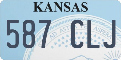 KS license plate 587CLJ