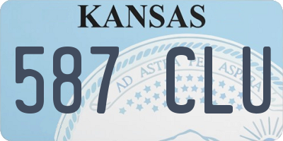 KS license plate 587CLU
