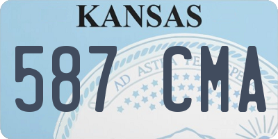 KS license plate 587CMA