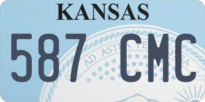 KS license plate 587CMC