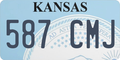 KS license plate 587CMJ