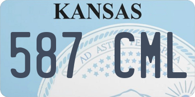 KS license plate 587CML