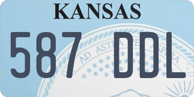 KS license plate 587DDL