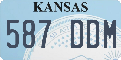 KS license plate 587DDM