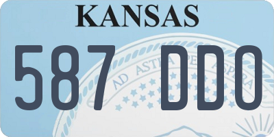 KS license plate 587DDO
