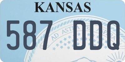 KS license plate 587DDQ