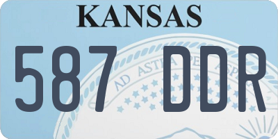 KS license plate 587DDR