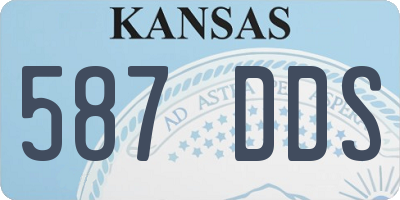 KS license plate 587DDS