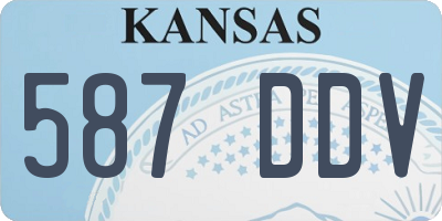 KS license plate 587DDV