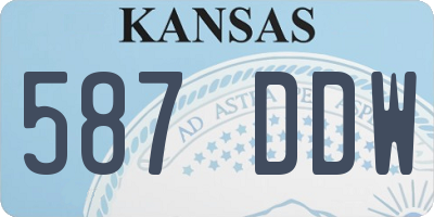 KS license plate 587DDW