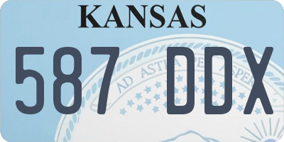 KS license plate 587DDX