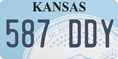 KS license plate 587DDY