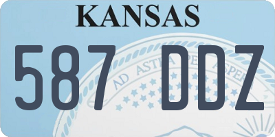 KS license plate 587DDZ