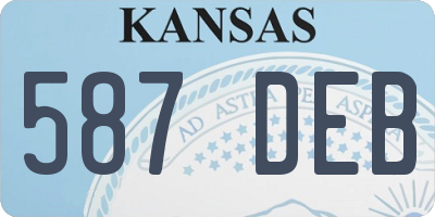 KS license plate 587DEB
