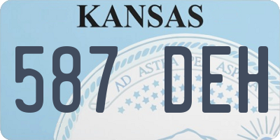 KS license plate 587DEH
