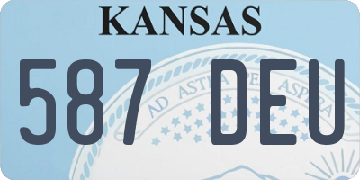 KS license plate 587DEU