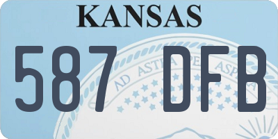 KS license plate 587DFB