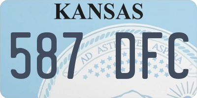 KS license plate 587DFC