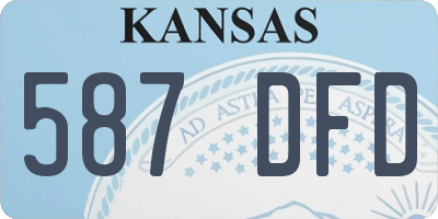 KS license plate 587DFD