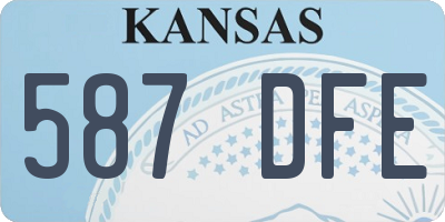 KS license plate 587DFE