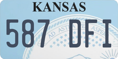 KS license plate 587DFI