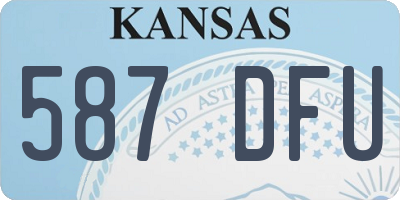 KS license plate 587DFU