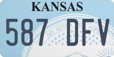 KS license plate 587DFV