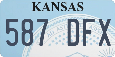 KS license plate 587DFX