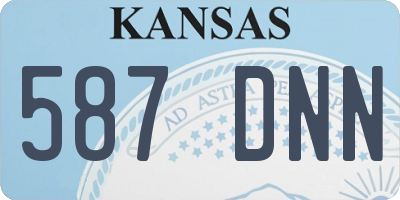 KS license plate 587DNN