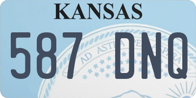 KS license plate 587DNQ