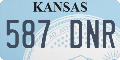 KS license plate 587DNR